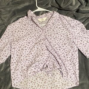 Lavender summer tie up top